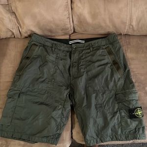 Stone Island Shorts Size 36 Army Green Ripstop RARE